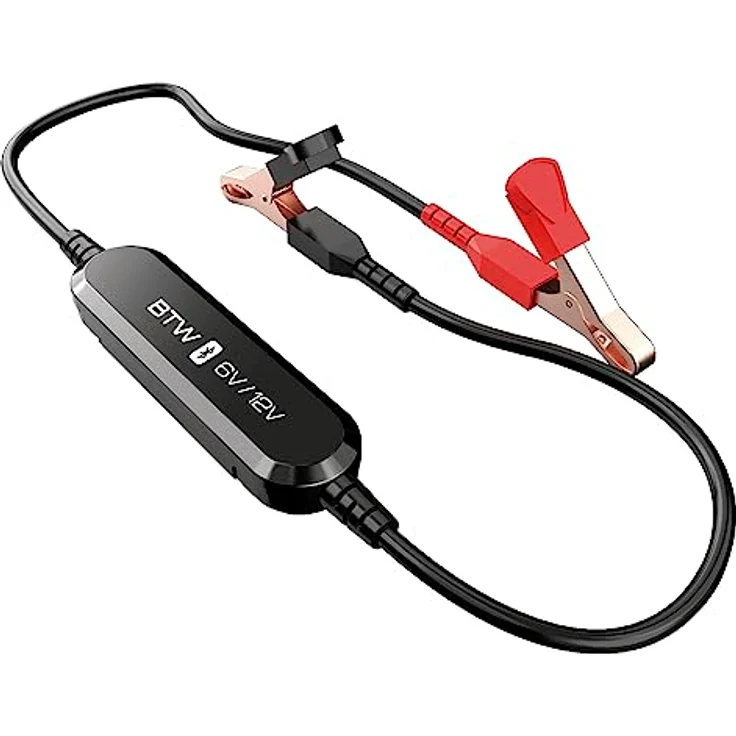 Toolit Batterietester BTW Kfz-Batterietester 6 V, 12 V Bluetooth, 2000 Datensätze, schwarz – Bild 2