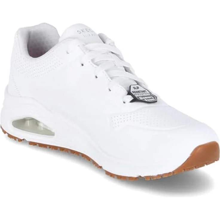 Skechers Work Uno SR, Rutschhemmende Arbeitsschuhe mit Air-Cushioning, Weiß WHT, Größe EU 41 – Bild 7