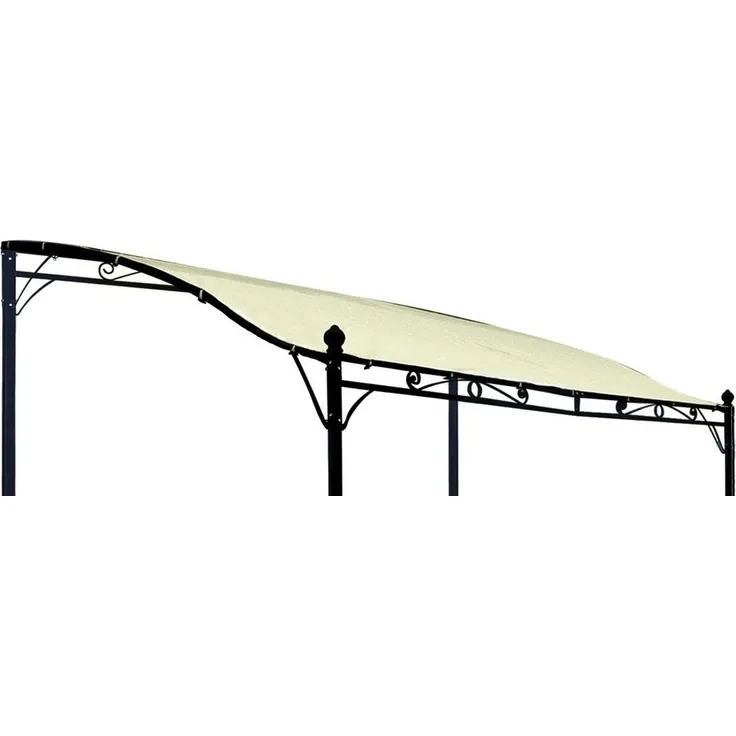 DEGAMO Pavillon-Ersatzdach MANTOVA-XL, 300x300cm, wasserdicht, PVC-beschichtet, ecru