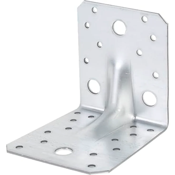 GAH Alberts Schwerlast-Winkel mit Sicke 105 x 105 x 90 mm | verzinkt | Lochplattenwinkel – Bild 2