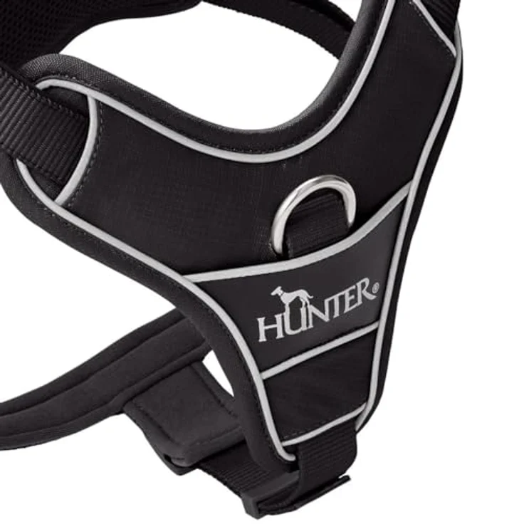 HUNTER Geschirr Divo Up, Größe:S, Farbe:schwarz - Ergonomisches Hundegeschirr mit 5-facher Verstellmöglichkeit und reflektierendem Material – Bild 3