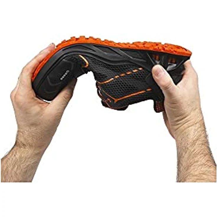 Base Footwear Sicherheitsschuh BASE Kaptiv, atmungsaktives Mesh, Durchtrittsichere Sohle, Aluminium Schutzkappe, schwarz/orange – Bild 8