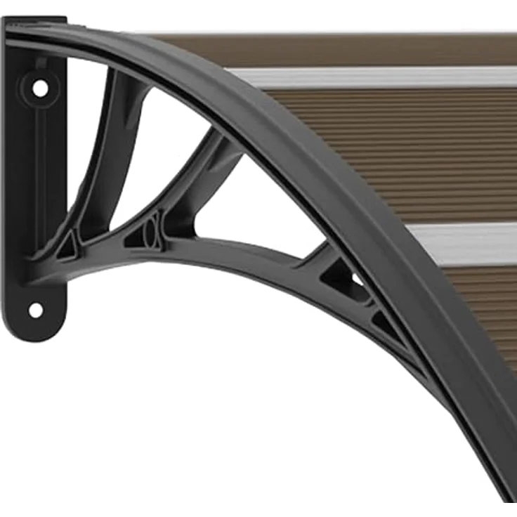 vidaXL Türvordach Schwarz 240x100 cm PC – Bild 5