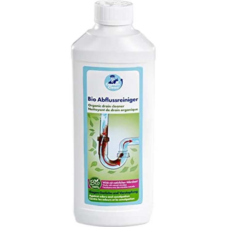 Captain Clean Bio Abflussreiniger 500 ml, Mikrobiologisch und 100% biologisch, Made in Germany