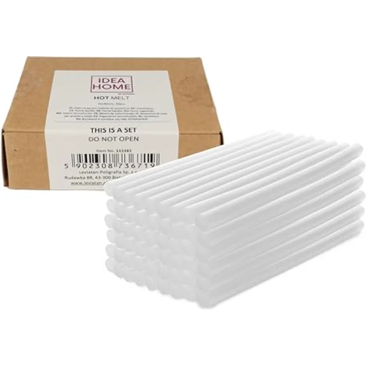 IDEA HOME Heißklebestifte, transparent, 100 x 7 mm, Universal für Heißklebepistole, 50 Stück, geruchlos, hohe Haftung und thermische Stabilität – Bild 1