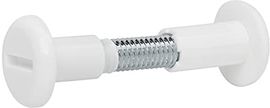 10 Stück SOTECH Hülsenschrauben weiß Bohrloch-Ø 8 mm für Holzstärke 31-40 mm mit M6 Gewinde Verbindungsschraube mit Hülse Möbelverbinder aus Stahl - Kunststoff Schrankverbinder mit Schlitz Antrieb