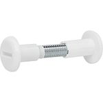 10 Stück SOTECH Hülsenschrauben weiß Bohrloch-Ø 8 mm für Holzstärke 31-40 mm mit M6 Gewinde Verbindungsschraube mit Hülse Möbelverbinder aus Stahl - Kunststoff Schrankverbinder mit Schlitz Antrieb - Preisvergleich