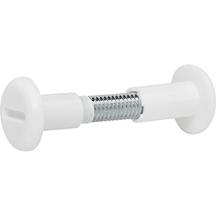 50 Stück SOTECH Hülsenschrauben weiß Bohrloch-Ø 8 mm für Holzstärke 31-40 mm mit M6 Gewinde Möbelverbindungsschraube mit Hülse Möbelverbinder aus Stahl - Kunststoff Schrankverbinder Flachklinge - Preisvergleich