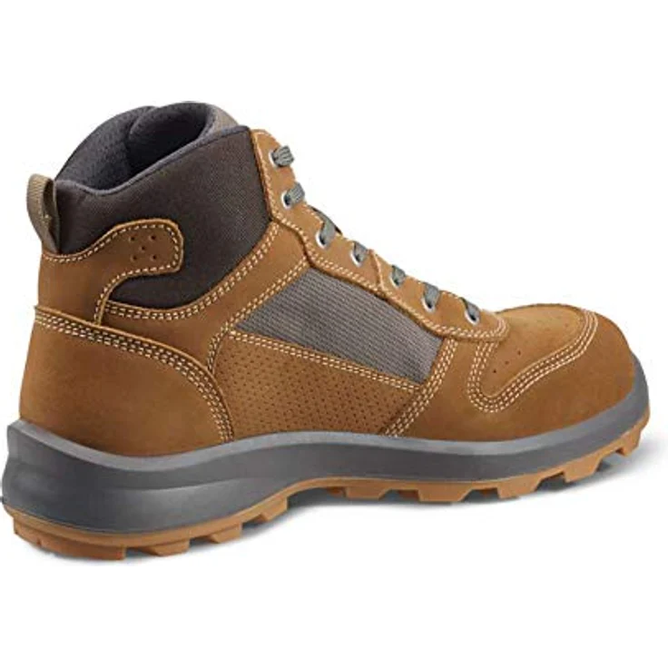 Carhartt Michigan F700909, S1P Sicherheitsschuh mit Glasfaser-Zehenkappe, rutschfester Vibram-Gummisohle, hydrophobiertem Wildleder, schwarz – Bild 2