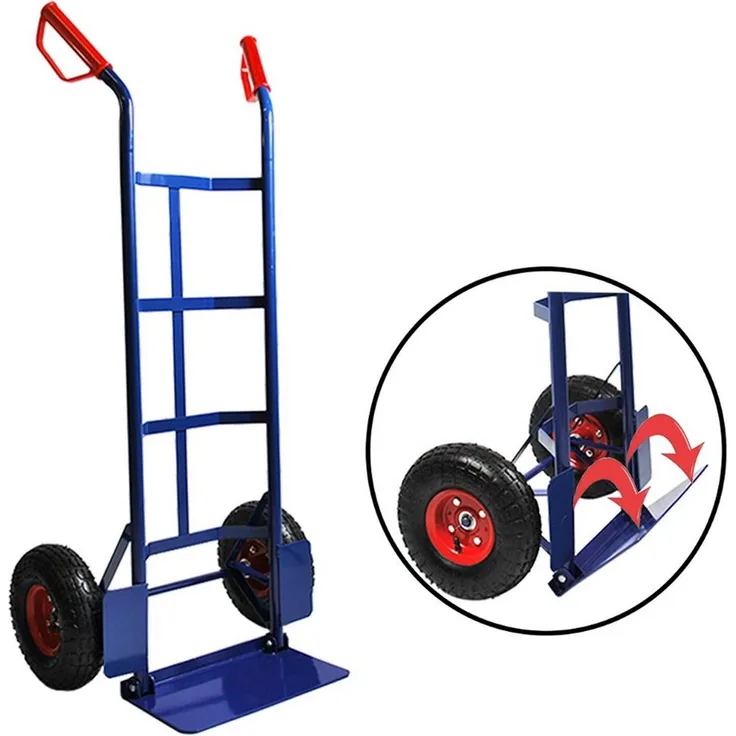 HELO24 Sackkarre klappbar blau, belastbar bis 200 kg