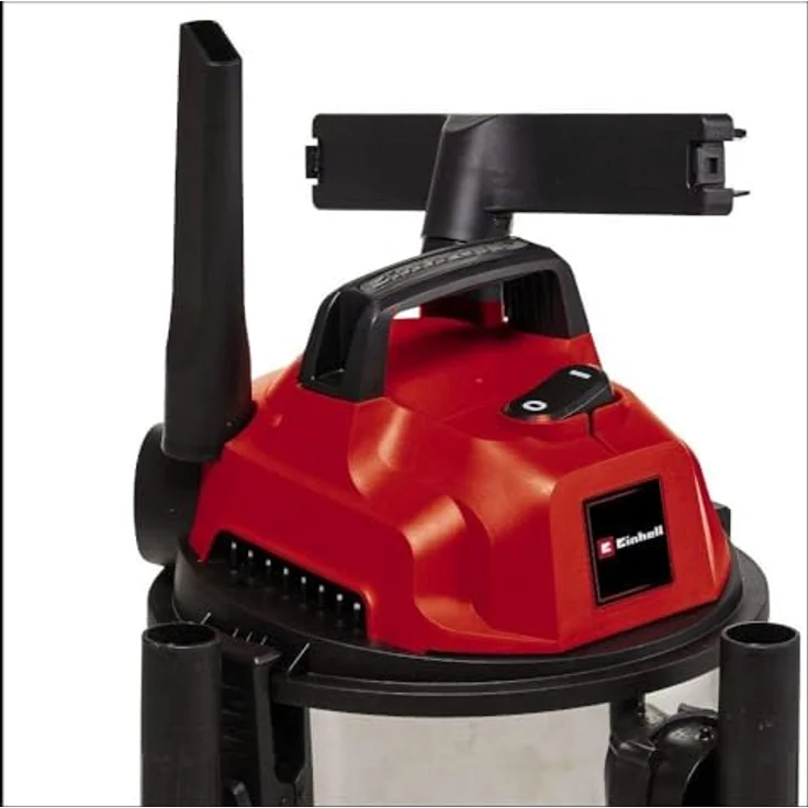 Einhell Nass-Trockensauger TC-VC 1820 S (1250 W, 20 L, Blasanschluss, Zubehörhalterung, inkl. Kombidüse Nass--Trockensaugen, Fugendüse, Plastikschlauch 1,5m, 3tlg. Plastikrohr, Schaumstofffilter) Beutel - beutellos 20 Liter – Bild 6