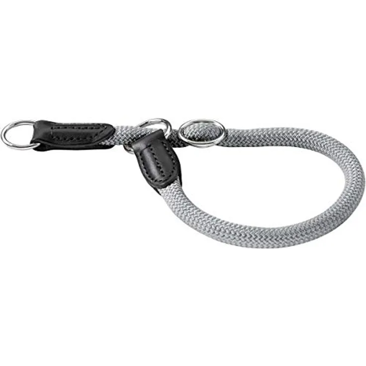 HUNTER EIBY Freestyle Dressurhalsung, Hundehalsband, Tau, Zugstopper, witterungsbeständig, M, grau