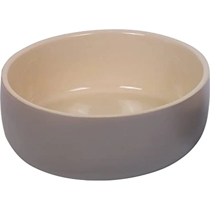 Nobby 82405 Keramik Napf Kaunis grau/Creme; Ø 24,0 x 8,0 cm, 2,40 l