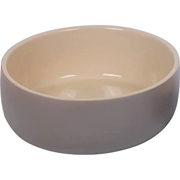 Nobby 82405 Keramik Napf Kaunis grau/Creme; Ø 24,0 x 8,0 cm, 2,40 l – Bild 1