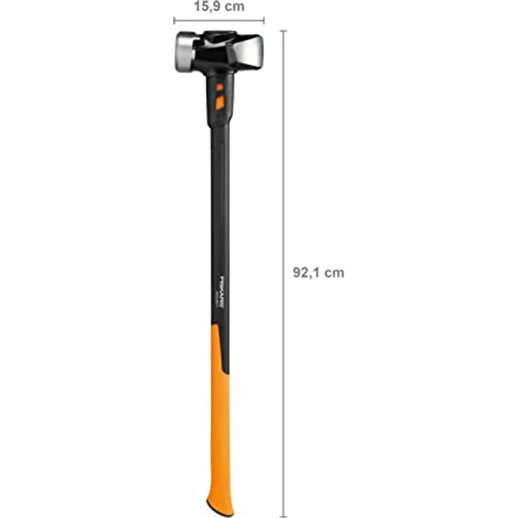 Fiskars Vorschlaghammer IsoCore L zum Eintreiben von Holzpfählen oder Abbrucharbeiten, Länge: 92 cm, Gewicht: 4,76 kg, Schwarz-Orange, 1020219 – Bild 4