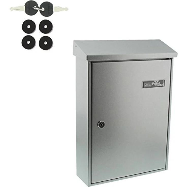 BURG-WÄCHTER Außenbriefkasten, A4 Einwurf-Format, Vollflächig verzinkt, Strukturlackiert, Letter 5832 Si, Silber – Bild 6