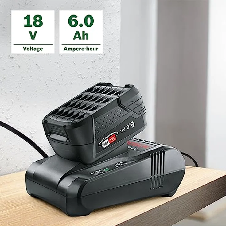 Bosch AL 1880 CV Akku-Schnellladegerät, Wechselspannung, 8 A, 14,4 - 18 V, 700 g, Schwarz, geeignet für Innenbereiche - 1600A011TZ – Bild 5