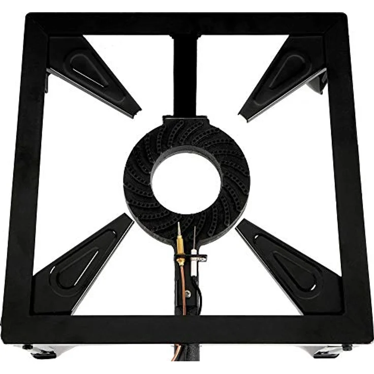 BBQ-Toro Gusseisen Gaskocher | 1-Ring-Gasbrenner 55 x 40 x 18,5 cm | 10,5 kW | Hockerkocher für Camping, Einsatz im Freien, wie im Garten und auf der Terasse – Bild 2