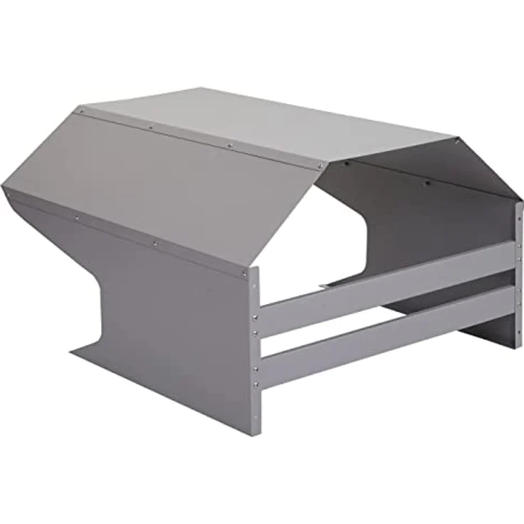 Proregal Mähroboter-Garage, wetterfeste Garage aus pulverbeschichtetem Stahl, 70 x 60 x 41 cm, grau – Bild 4