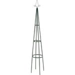 Metall Rankturm Pyramide grün - 200 cm Höhe - Rankhilfe für Kletterpflanzen - Blumen Pflanzen Ranken Kletterhilfe Balkon Terrasse Garten Deko