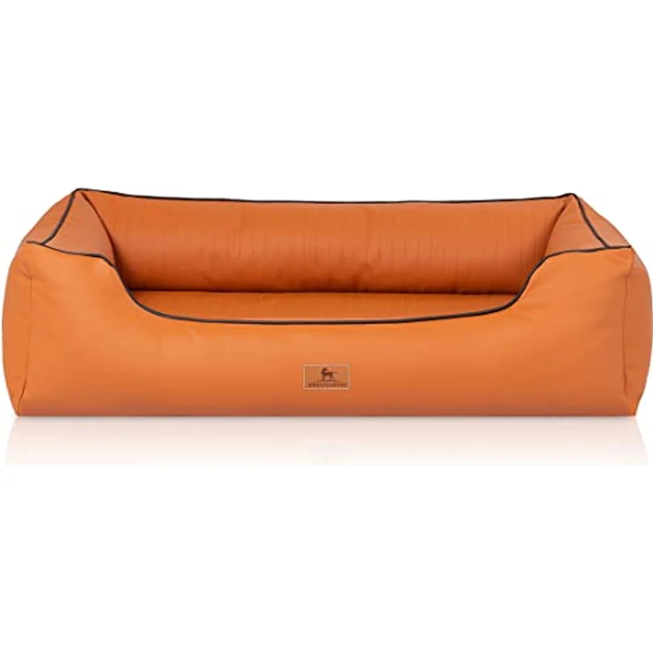 Knuffelwuff orthopädisches Hundebett aus Kunstleder Lovelock M-L 85 x 63cm Rusty – Bild 2