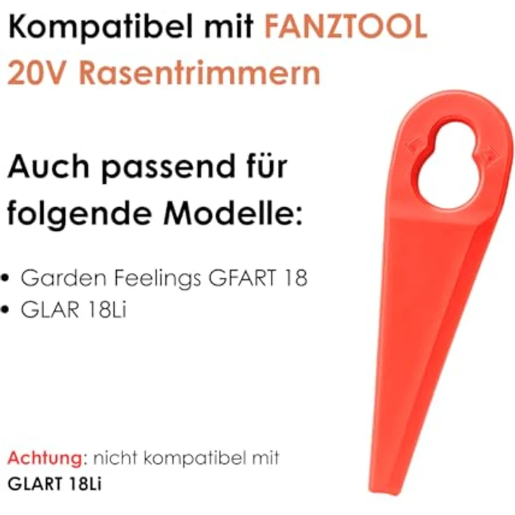 FANZTOOL Ersatzmesser-Set Rasentrimmer-Zubehör Rasentrimmermesser für FANZTOOL 20V Rasentrimmer 20Stk. (Gerade) – Bild 3