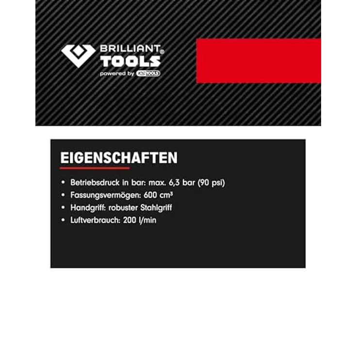 BRILLIANT TOOLS Druckluft-Stiftschleifer-Satz, 16-tlg. mit stufenloser Geschwindigkeitsregulierung und 3-mm- Spannzangen – Bild 3