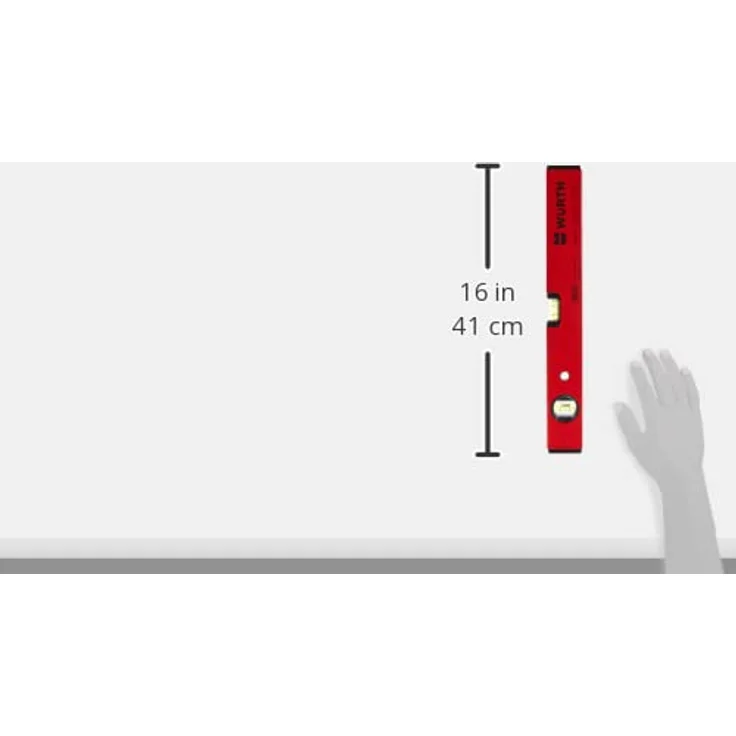 Würth 40cm Profi Wasserwaage Aluminium, verwindungsarmes Rechteckprofil mit glatten Seitenflächen, Meßgenauigkeit 0,5mm -m 0714644204 – Bild 6