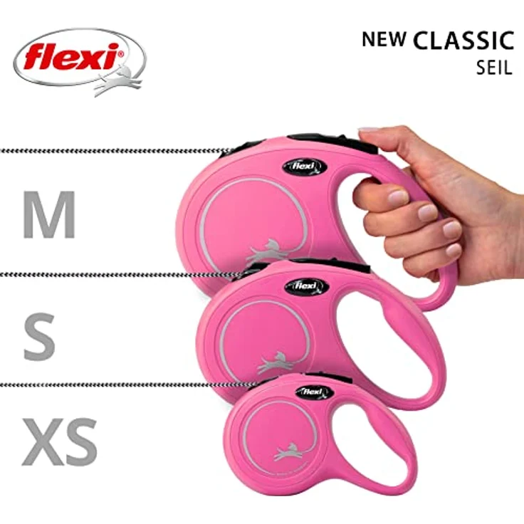 Flexi Hundeleine New Classic S Länge: 8 m, pink – Bild 5