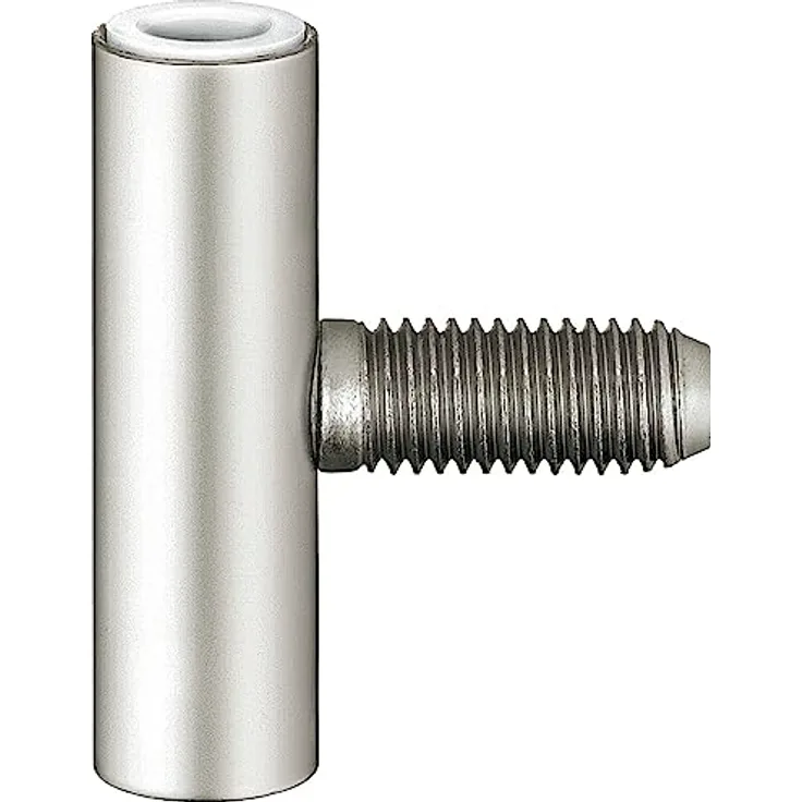 SIMONSWERK Türband V4700WF, Rahmenteil mit Gewinde M10 und Band ø 15mm, vernickelter Stahl für Holztüren