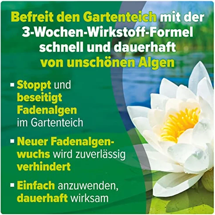 AQUALITY Gartenteich Fadenalgen-EX Flüssig (Flüssiger Fadenalgenvernichter, Algenmittel, Algenentferner. Löst Sich schnell im Teich auf), Inhalt:5 Liter – Bild 2