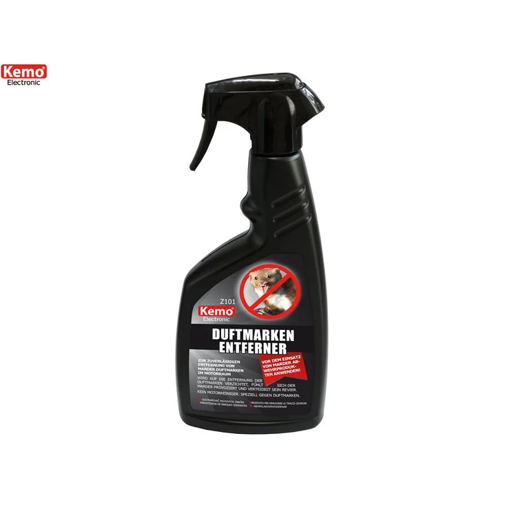 Kemo Marderspray Duftmarken Entferner, 500 ml - Effektive Beseitigung von Marder-Duftmarken im Motorraum