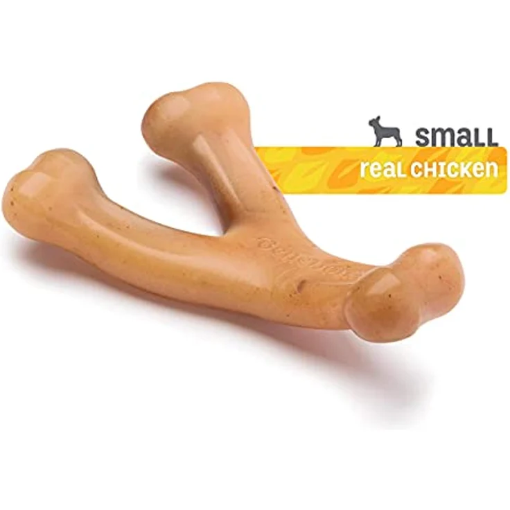 Benebone Wishbone Echter Huhn Klein Langlebiges Hundekauspielzeug für Aggressive Kauer – Bild 4