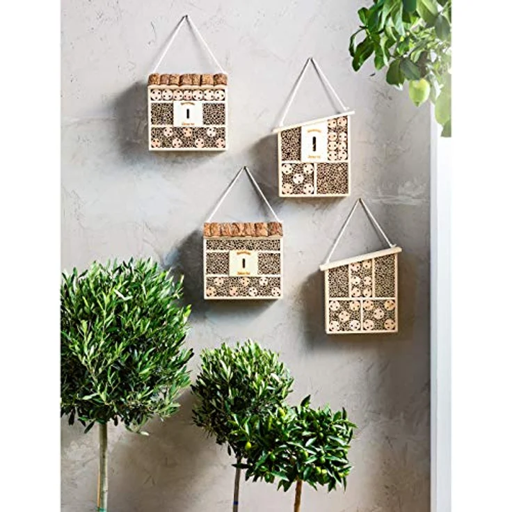 Dehner Natura Insektenhotel Osmia, ca. 32 x 9 x 30 cm, Kiefern-, Tannenholz/Bambus/Sperrholz, natur – Bild 2