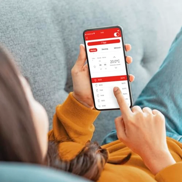 Hama Raumthermostat Fußbodenheizung, programmierbar, Smart Home Thermostat mit App-Steuerung für Android, iOS, Alexa, Google Assistant, Siri, Unterputz, weiß – Bild 4