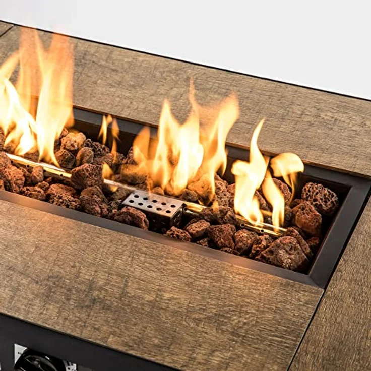 Teamson Home 3 kg Lavasteine ​​für Propangas-Feuerstellen, Natürliche Feuersteine, sicher für Garten im Freien Gas-Feuerstellen, Braun – Bild 5