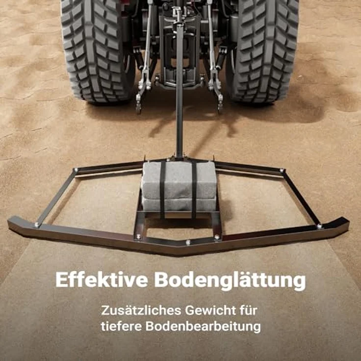 Wiltec Schleppegge 172 x 90 cm, robuste Wiesenegge für Rasentraktor, ATV und UTV zur Bodenbearbeitung und Bodennivellierung – Bild 4
