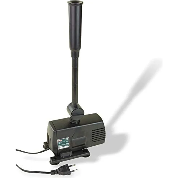 DEMA Teichpumpe SP10, Tauchpumpe mit 10 Watt Leistung, Förderhöhe 1,20 m, 700 l/h, inklusive 2 Düsen, IPX8 Schutzklasse – Bild 1