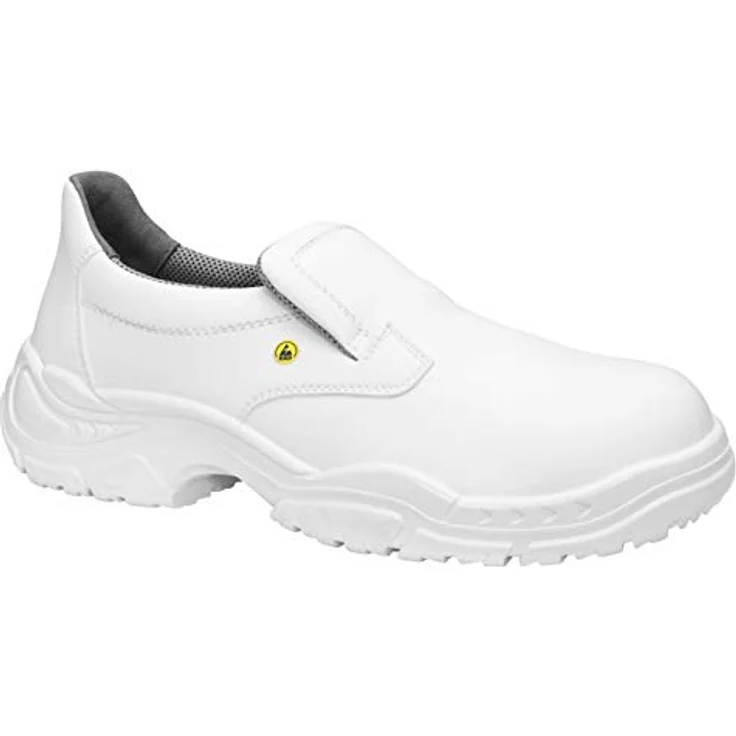 ELTEN WHITE Slipper Low ESD S2 Sicherheitsschuh, hydrophobierte Mikrofaser, atmungsaktives Textilfutter, MONO-PU Sohle SAFETY-GRIP, grau – Bild 1