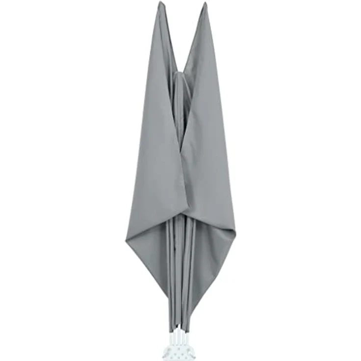 vidaXL Faltbarer Terrassen-Seitenfächer, grau, 300×150 cm, wasser- und schmutzabweisend, UV- und witterungsbeständig, mit pulverbeschichtetem Stahlrahmen – Bild 6