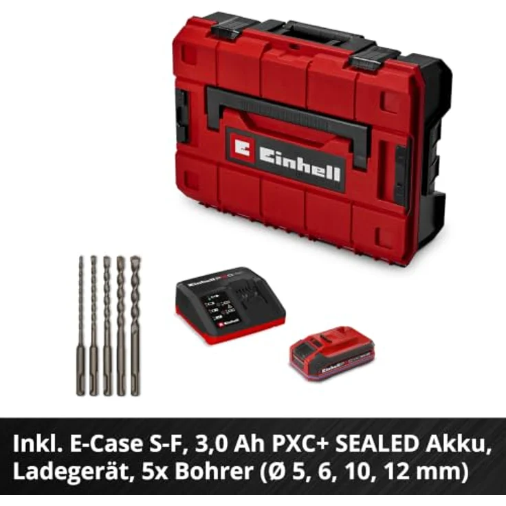 Einhell Akku-Bohrhammer 'TP-HD 18/17-C Li BL +5', pneumatisches Schlagwerk, inkl. Akku und Ladegerät, für Holz, Metall und Beton – Bild 5