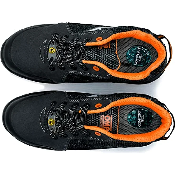 OMP MECCANICA PRO SPORT, Sicherheitsschuhe S1P aus Kevlar, ölresistent, leicht, orange, Größe 37 – Bild 8