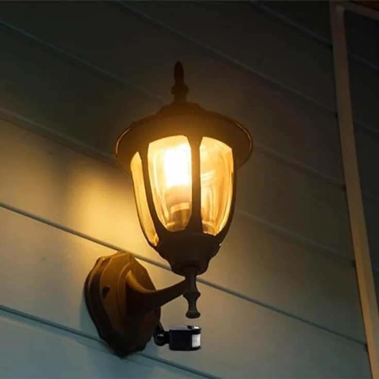 Retoo Infrarot Bewegungsmelder für Außen 180° Pir Sensor LED, Bewegungssensor mit Reichweite bis 12m für Wand, Decke & Ecken, IP4, Aufputz Wandmontage, Dämmerungssensor Aussen, Schwarz – Bild 5