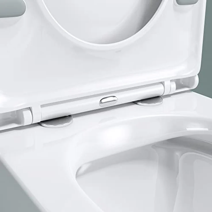 doporro Stand-WC mit Spülkasten komplett S179T neu inkl. Softclose Absenkautomatik 36x63x82cm Toilette weiß spülrandlos – Bild 5