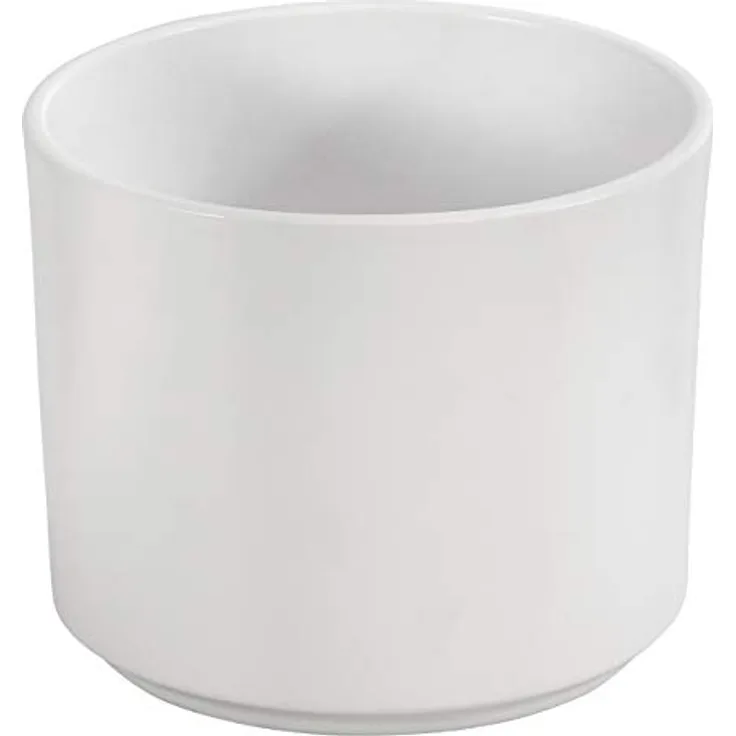 Dehner Übertopf Nele, Ø 32 cm, Höhe 28 cm, Keramik, weiß