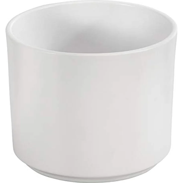 Dehner Übertopf Nele, Ø 28 cm, Höhe 24 cm, Keramik, weiß – Bild 1