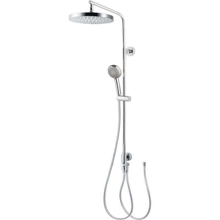 Breuer Duschsystem 'Aquamaxx 310' chromfarben runde Kopfbrause, für separate Armatur mit schwenkbarer Kopfbrause und höhenverstellbarer Handbrause