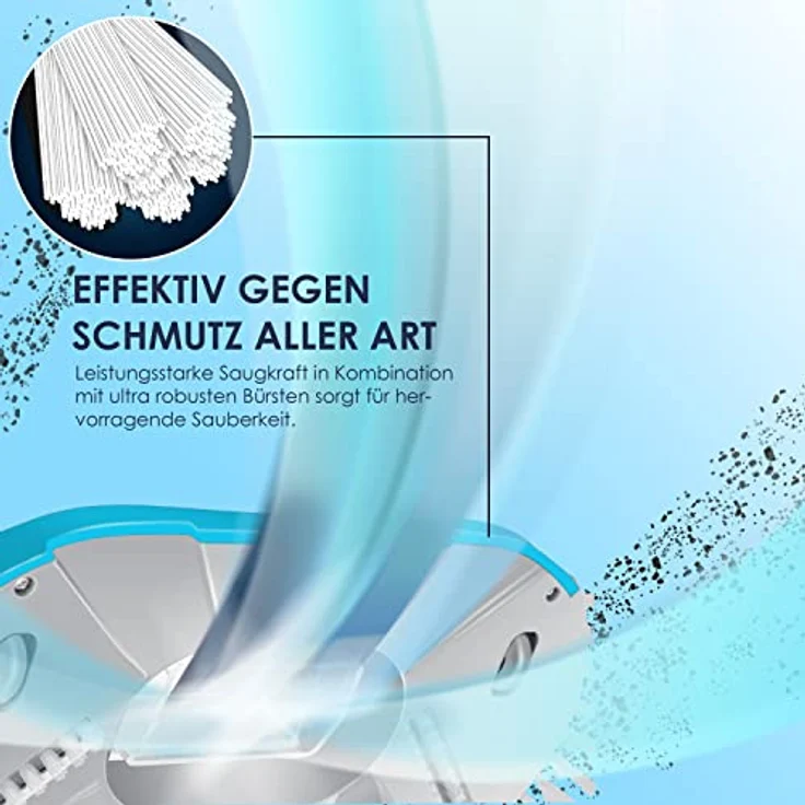 KESSER Poolsauger mit Akku | elektrisch Pool Bodensauger inkl. Filter & 2-Geschwindigkeits-System | kabelloser Reiniger mit HEPA-Filter, Schwarz – Bild 5