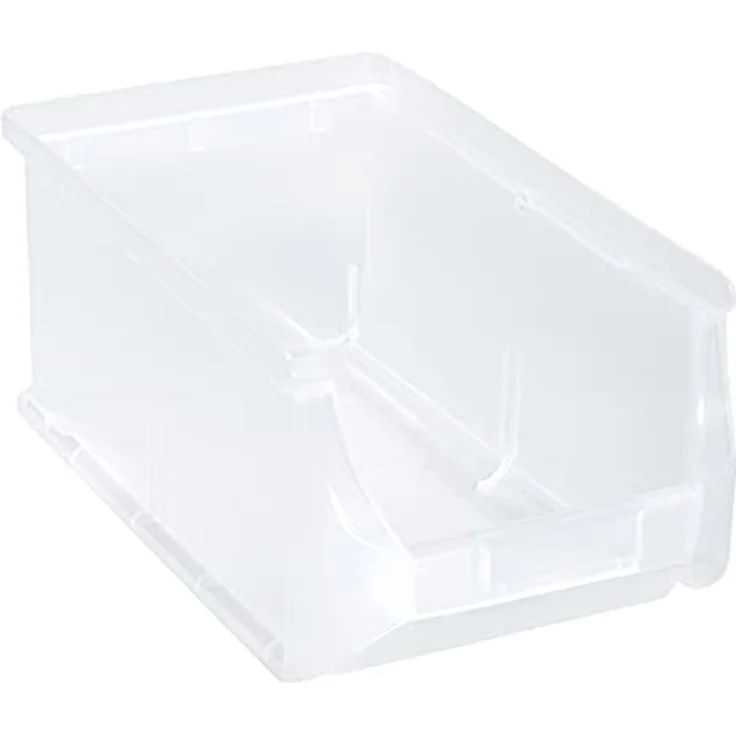 Allit 456263 ProfiPlus Box 4, transparent Stapelsichtbox, PP, V: 7,6 L, Lagersichtbox, Sichtbox, Lagerbox, stapelbar – Bild 1
