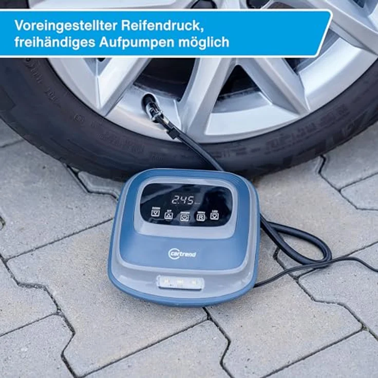 Cartrend Kompressor 10 Bar, Luftpumpe mit Abschaltautomatik und LED Arbeitsleuchte – Bild 8